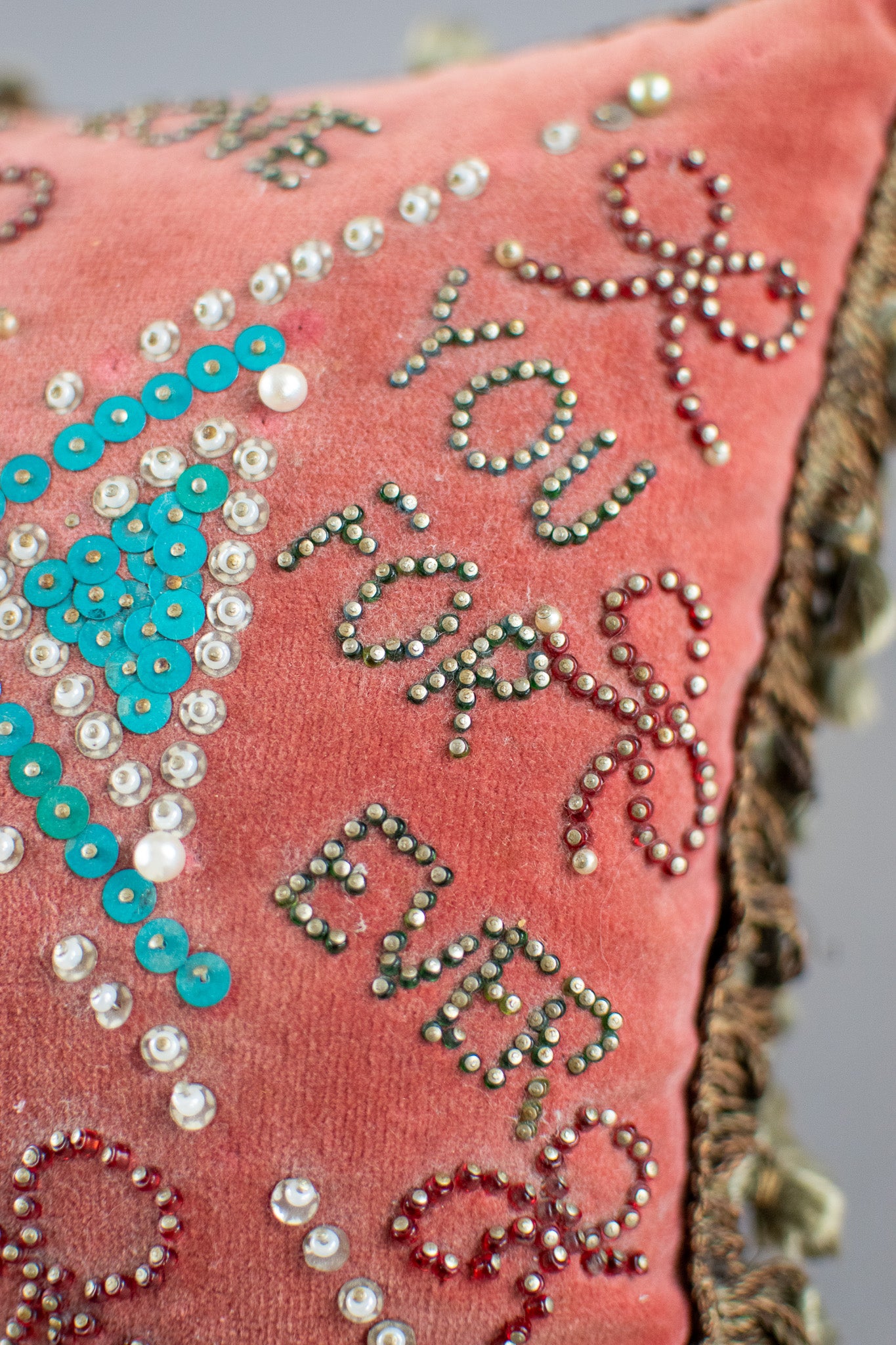 Antique 19th Century Victorian Sweetheart Beaded Pin Cushion