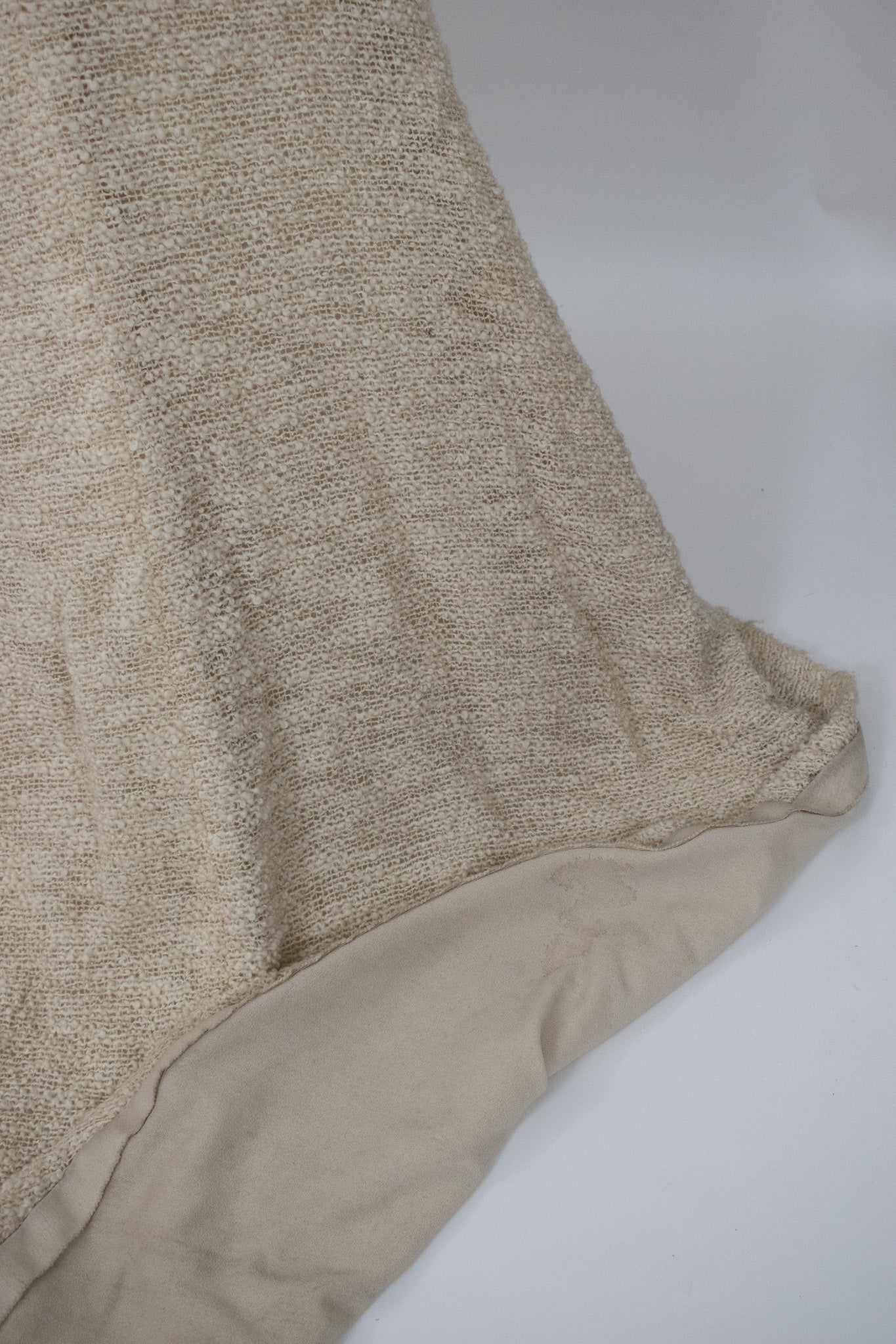 Vintage 1960s Cream Wool Wedding Dress with Provenance