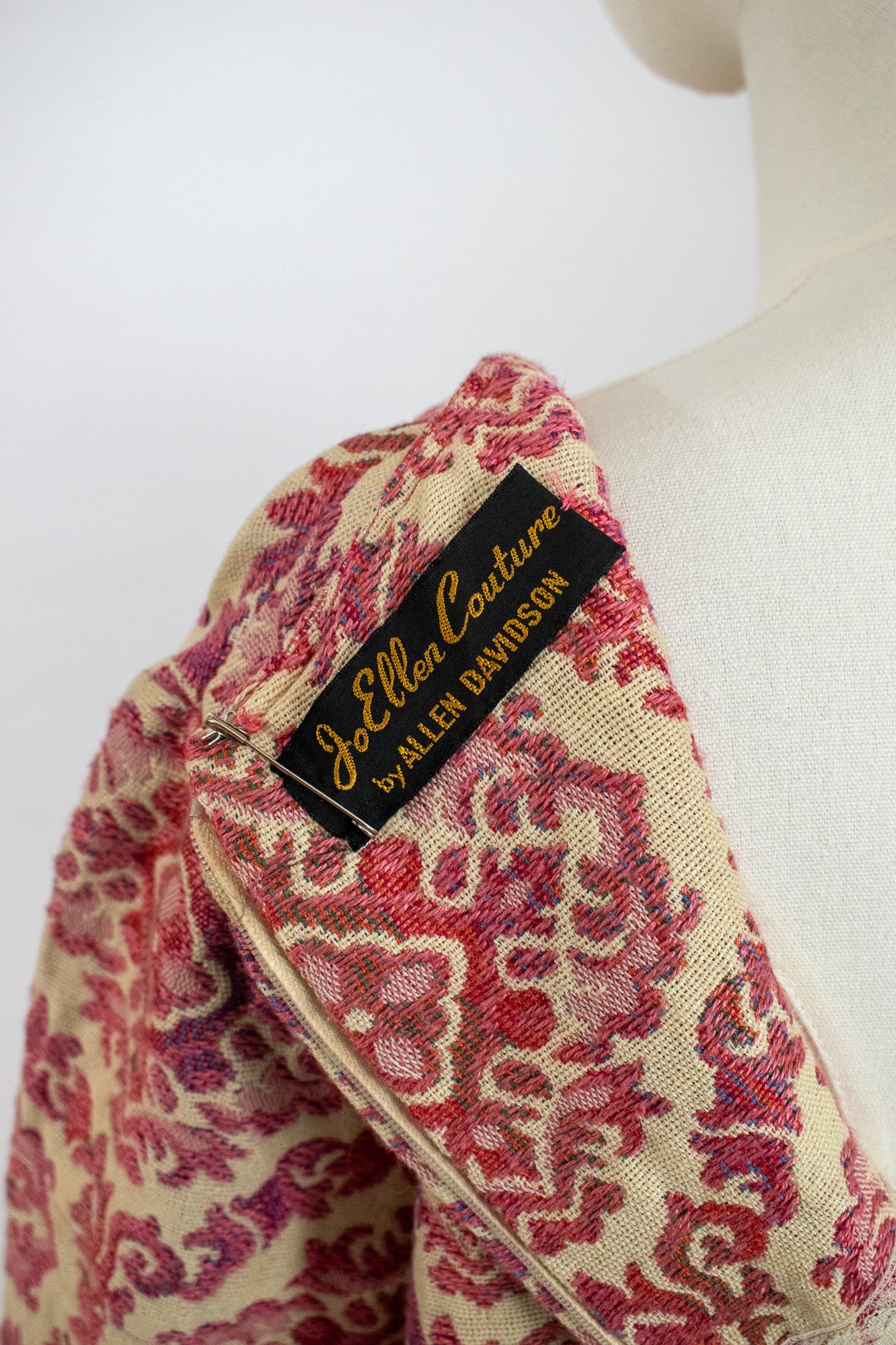 Vintage 1970's Boho Woollen Tapestry Dress by Jo Ellen Couture by Allen Davidson.