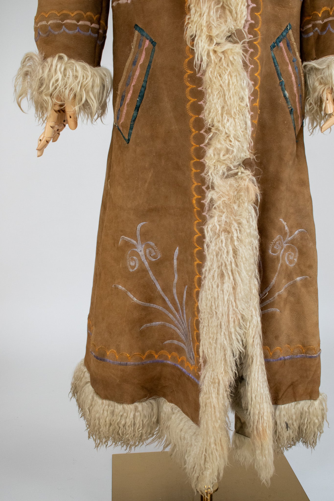 Rare Vintage 1960's Butterfly Silk Embroidered Afghan Coat