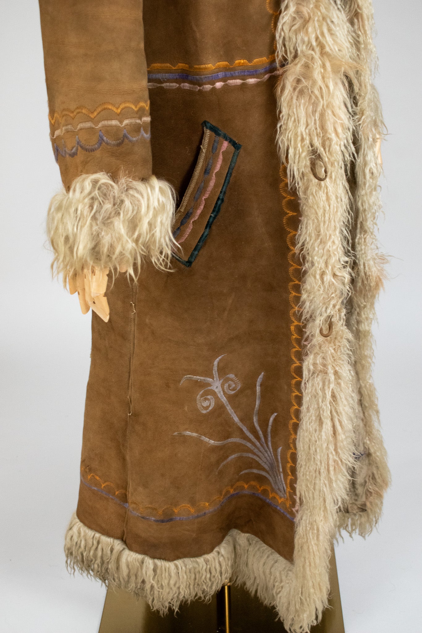Rare Vintage 1960's Butterfly Silk Embroidered Afghan Coat