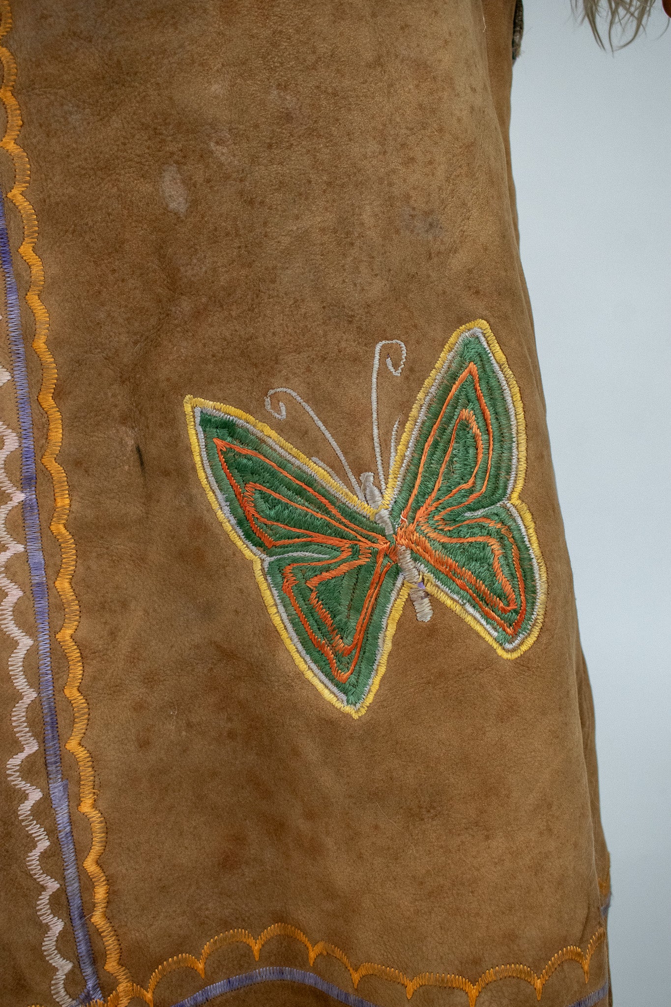 Rare Vintage 1960's Butterfly Silk Embroidered Afghan Coat