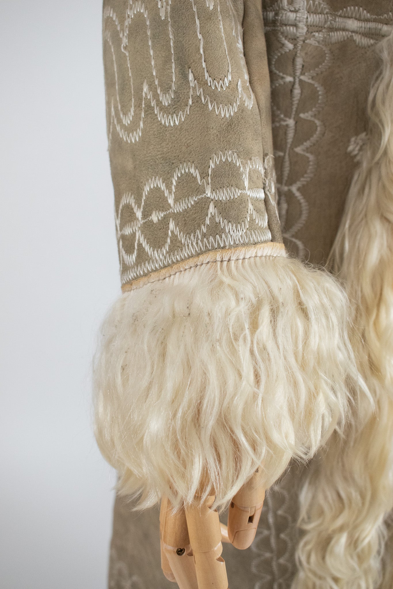 Vintage 1960's Silk Embroidered Afghan Coat