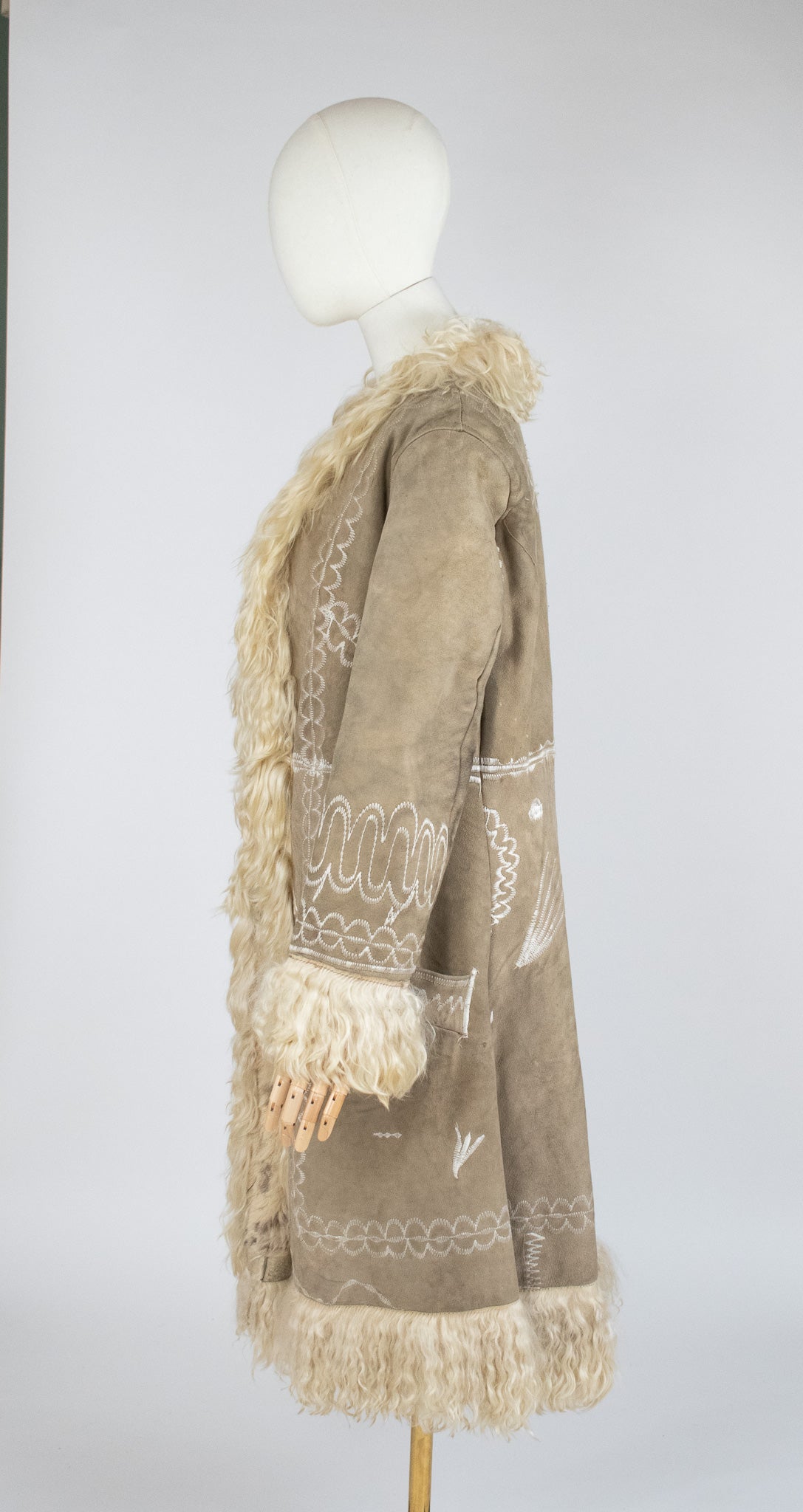 Vintage 1960's Silk Embroidered Afghan Coat