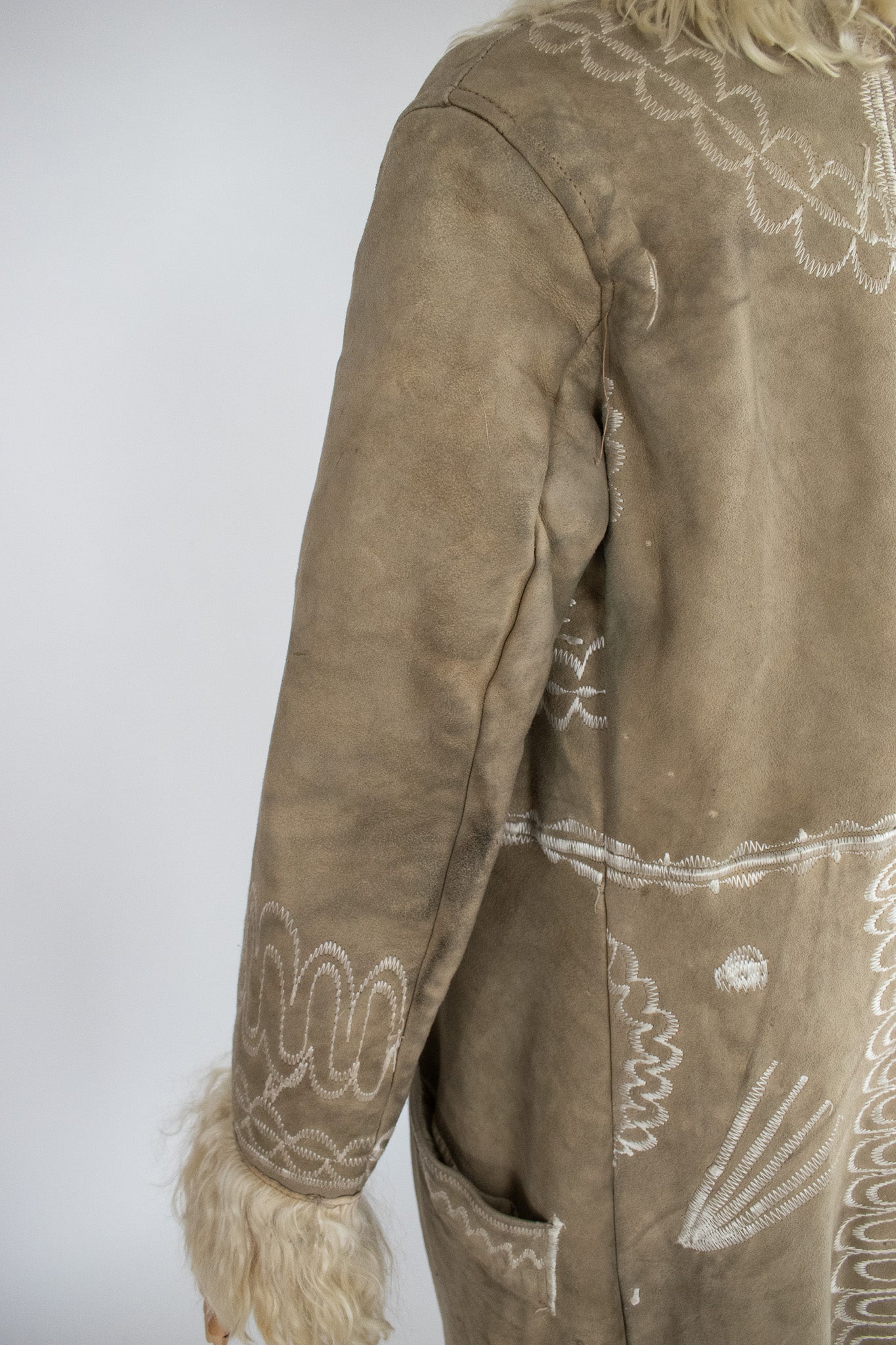 Vintage 1960's Silk Embroidered Afghan Coat