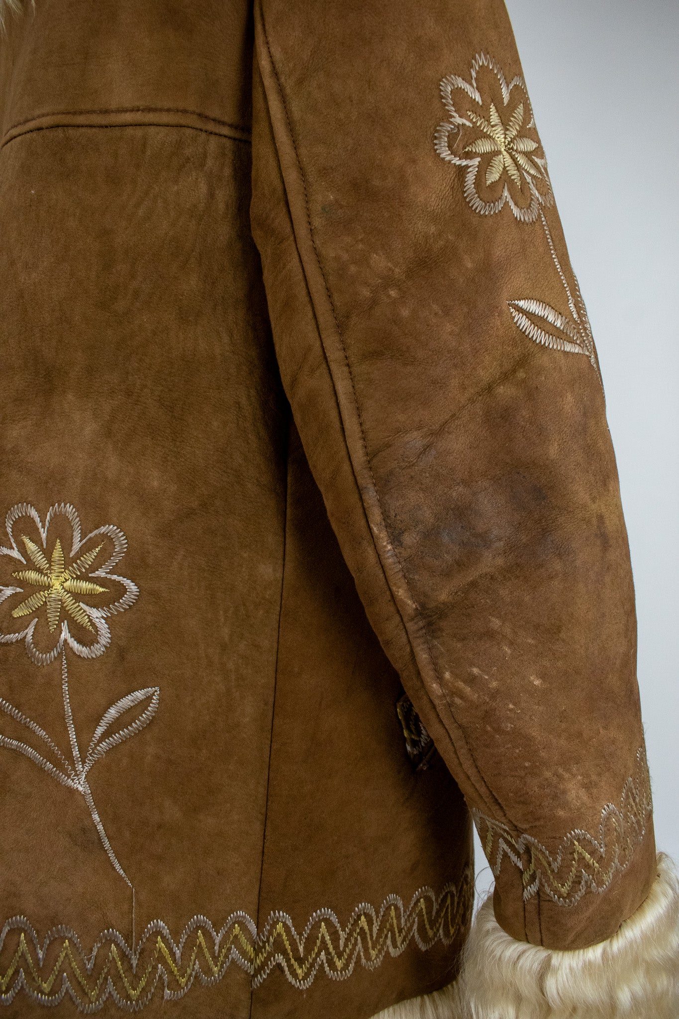Rare Vintage Large 1960's Silk Embroidered Afghan Coat