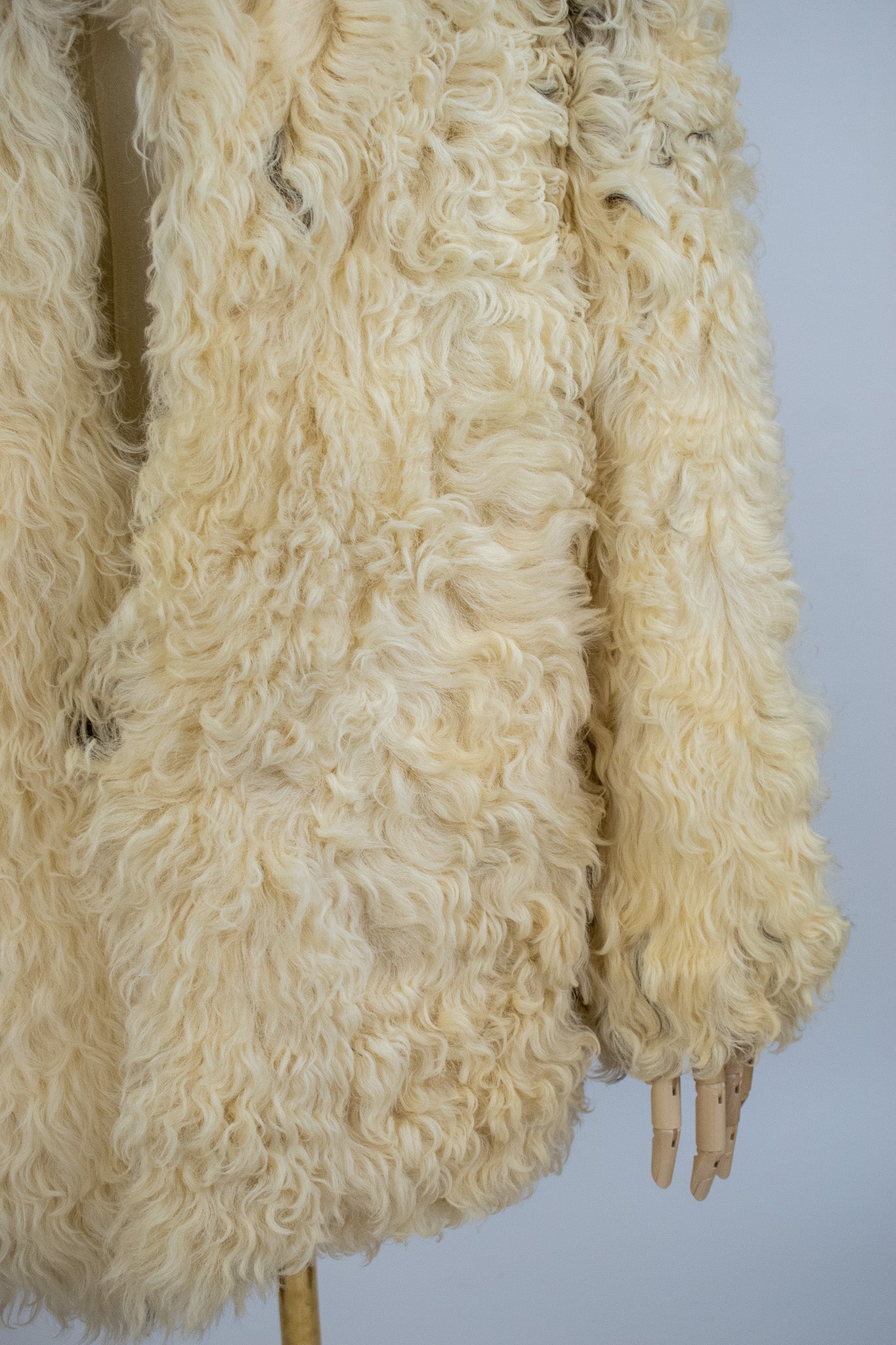 Iconic Vintage 1960's Mongolian Shaggy Lamb Fur Coat