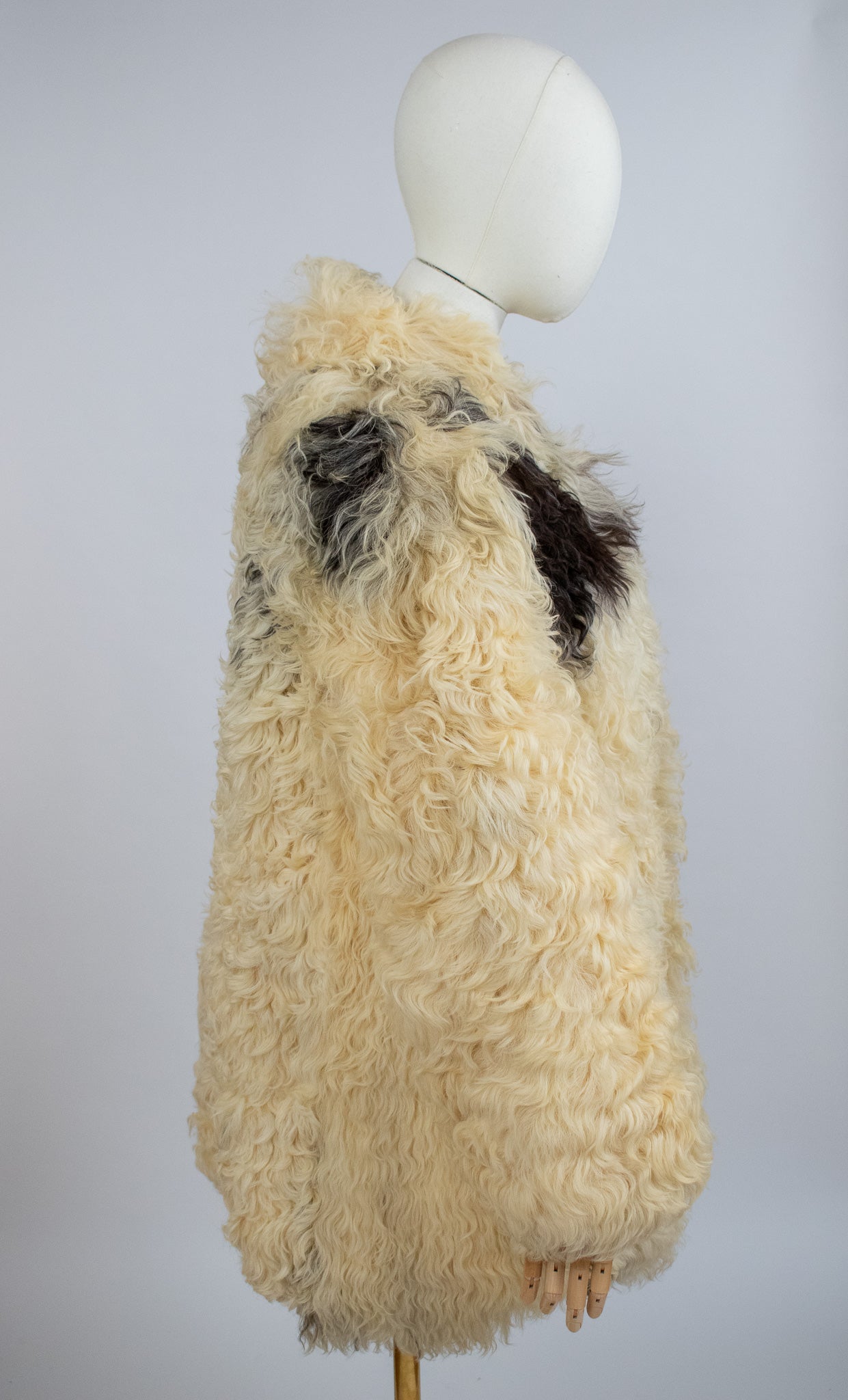 Iconic Vintage 1960's Mongolian Shaggy Lamb Fur Coat