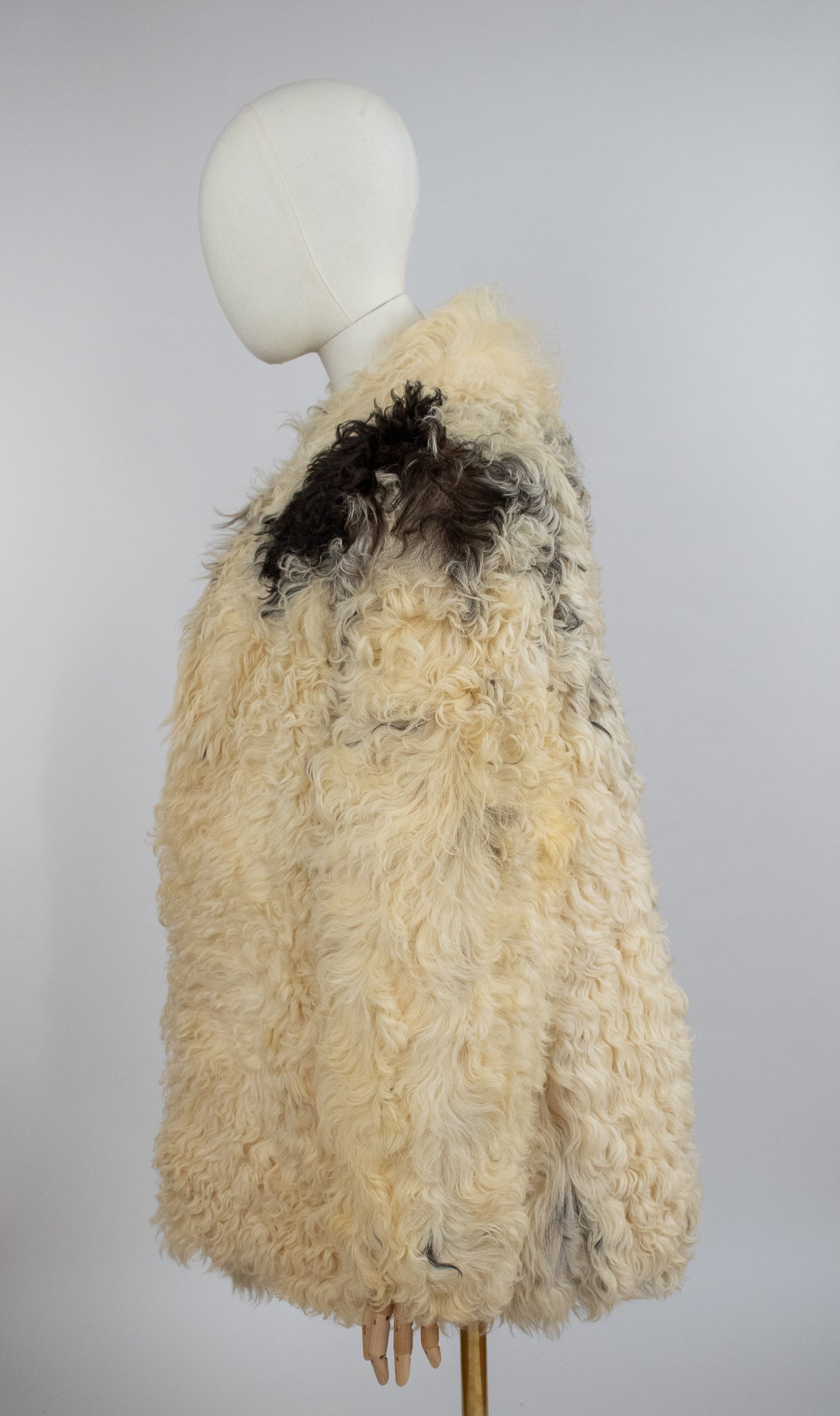 Iconic Vintage 1960's Mongolian Shaggy Lamb Fur Coat