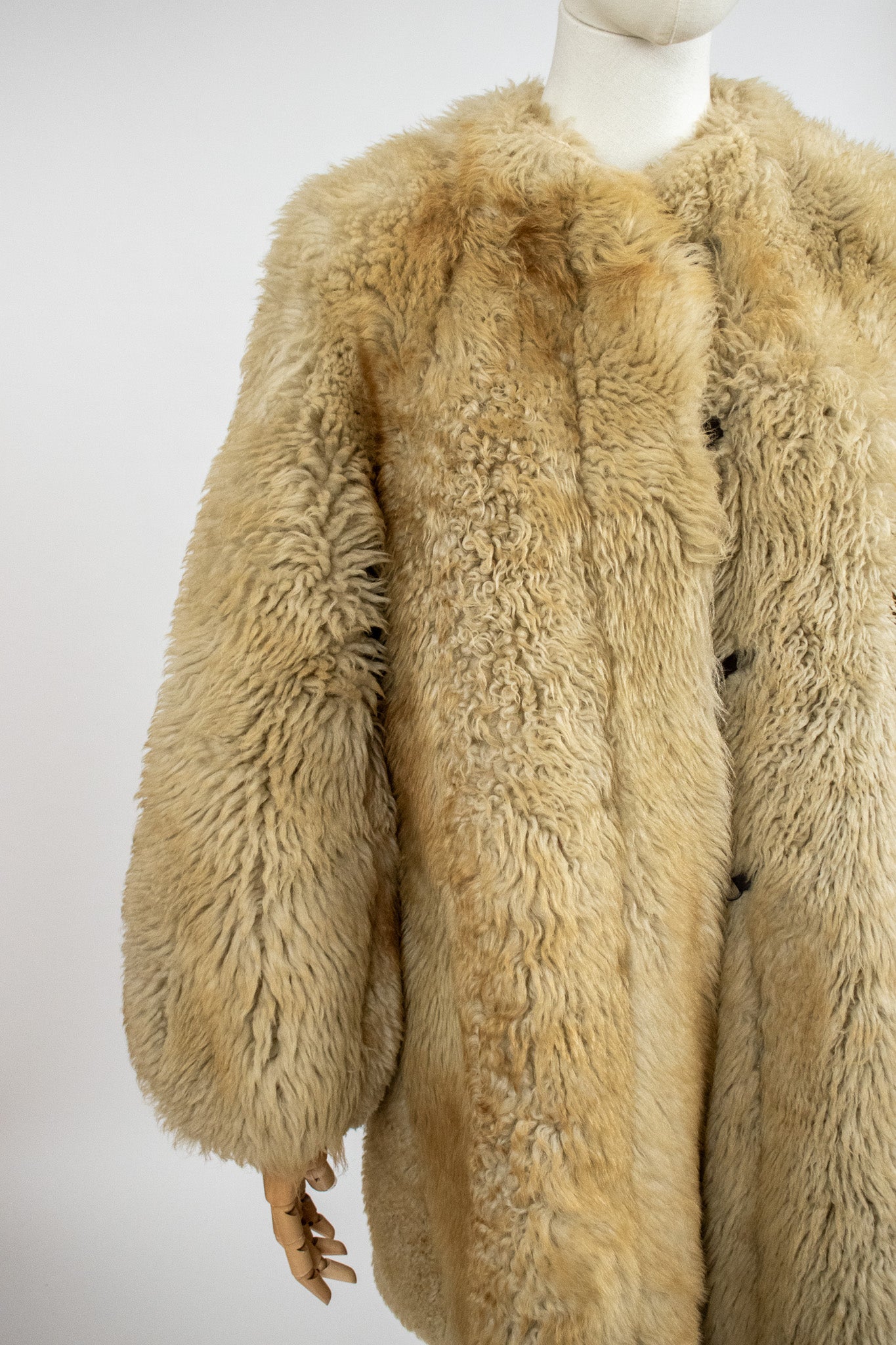 Vintage 1950's Sheepskin Fleece Teddy Coat
