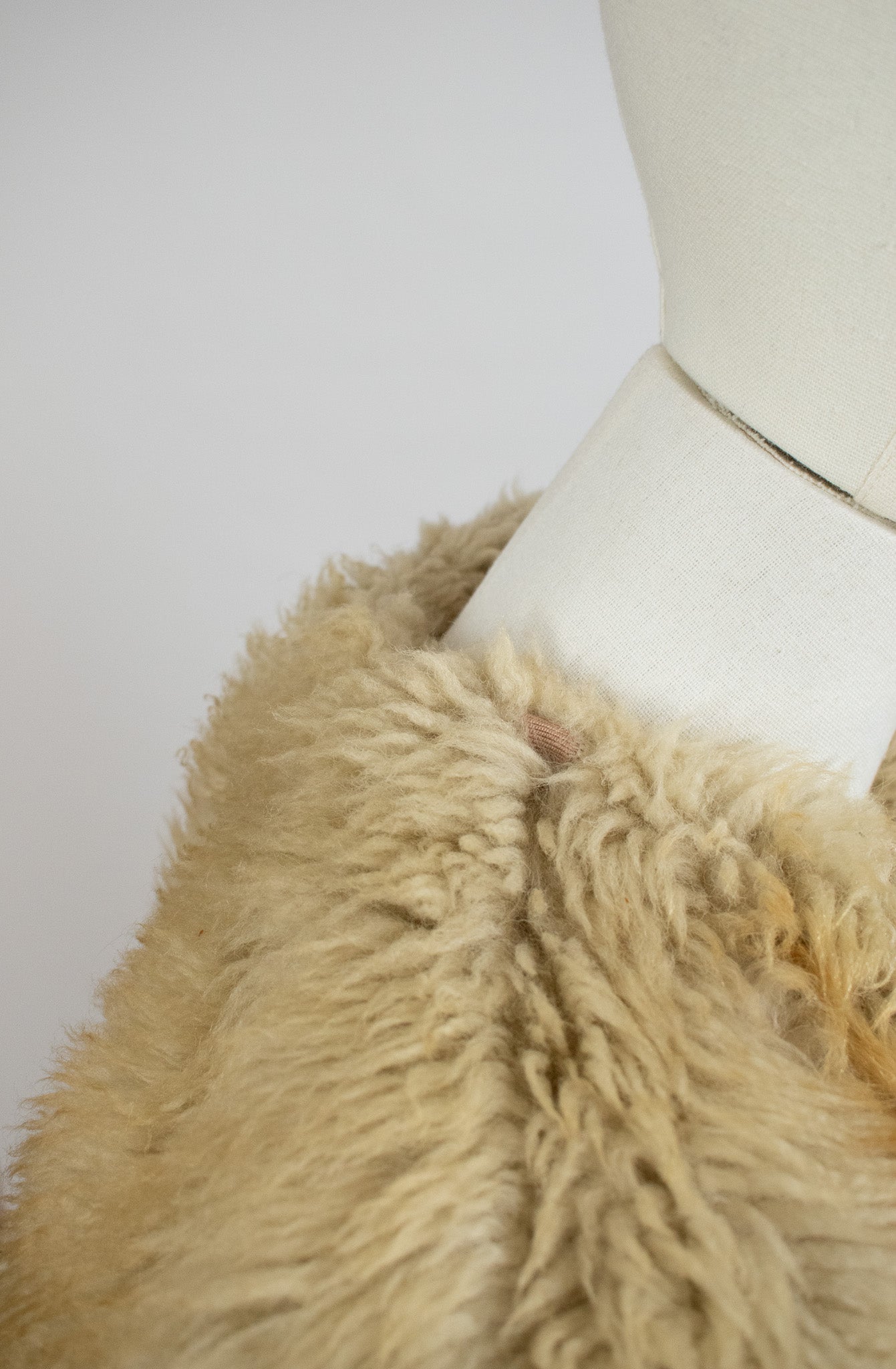 Vintage 1950's Sheepskin Fleece Teddy Coat