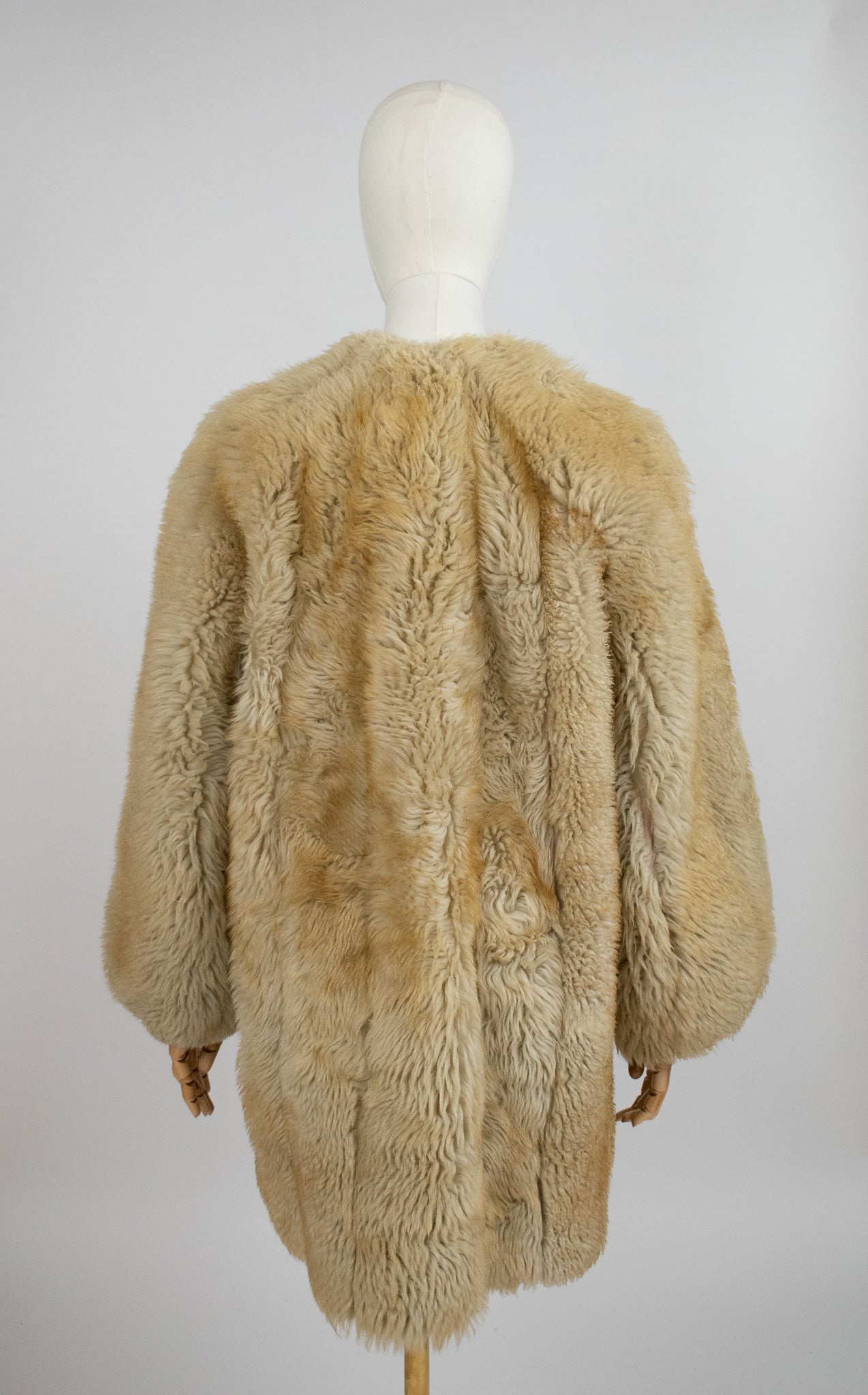 Vintage 1950's Sheepskin Fleece Teddy Coat