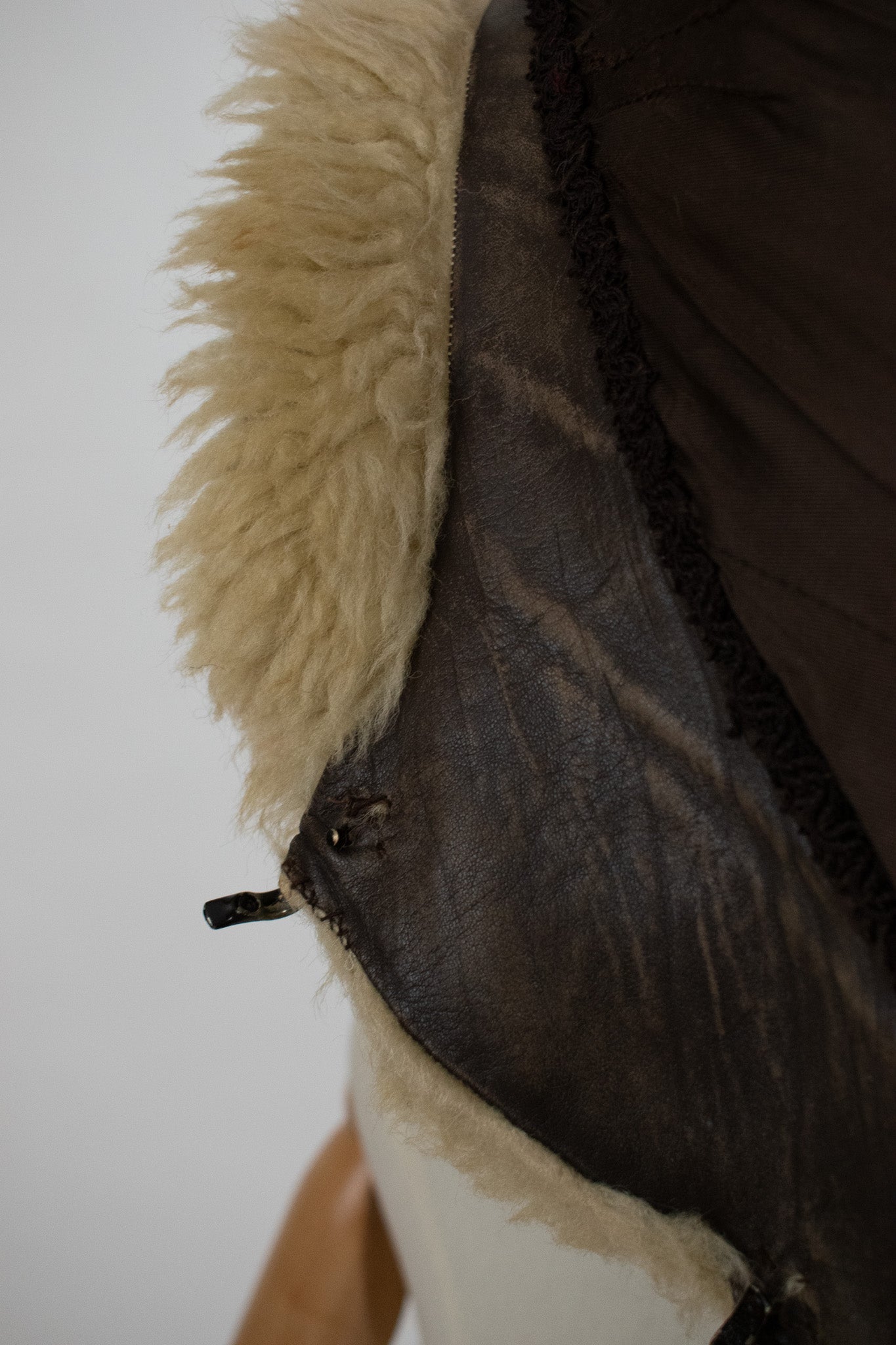 Vintage 1950's Sheepskin Fleece Teddy Coat