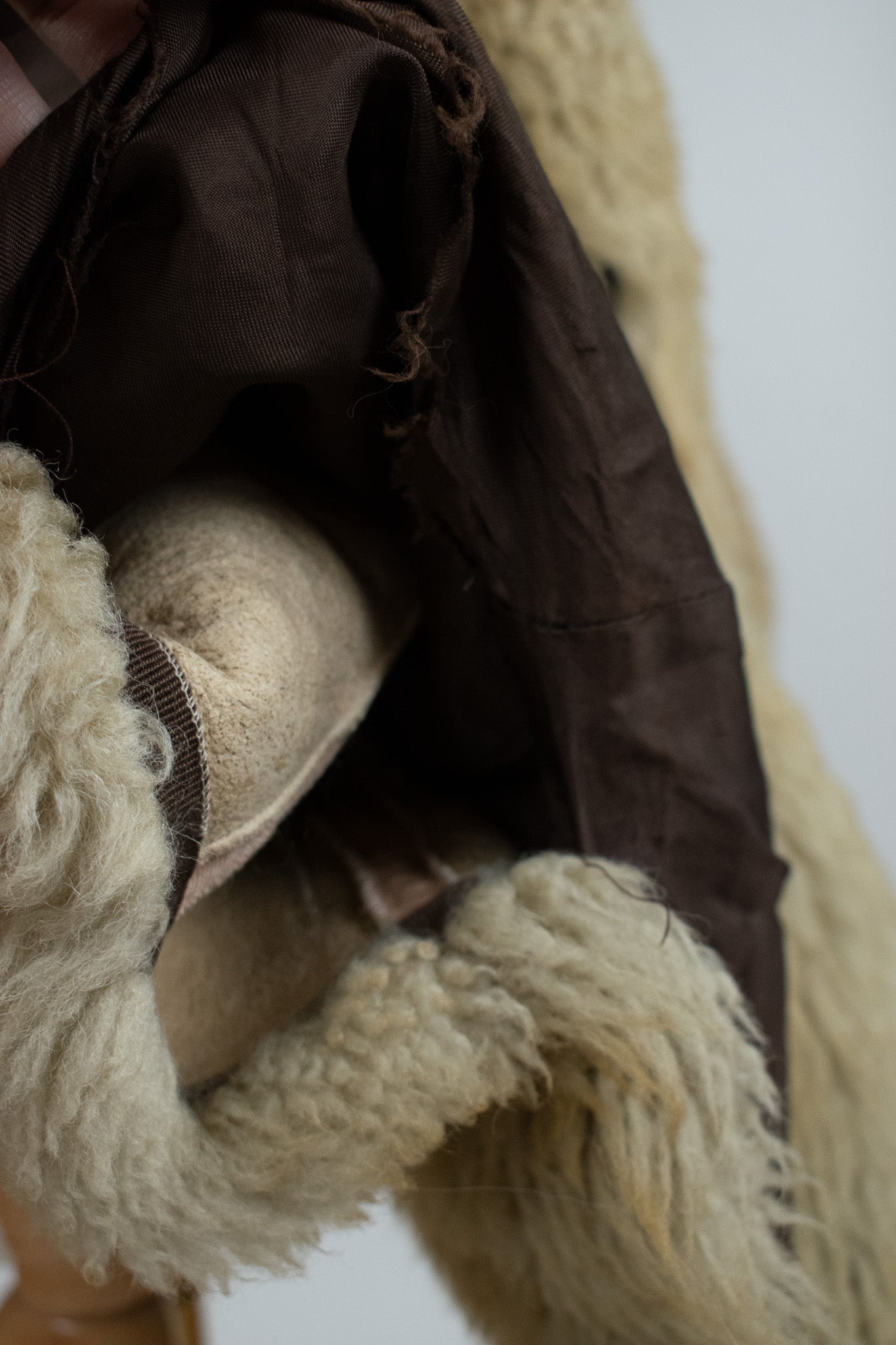 Vintage 1950's Sheepskin Fleece Teddy Coat