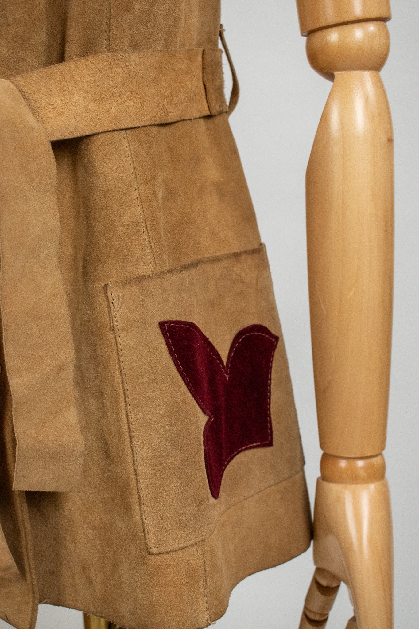 Vintage Suede 1970s Hippie Waistcoat Vest