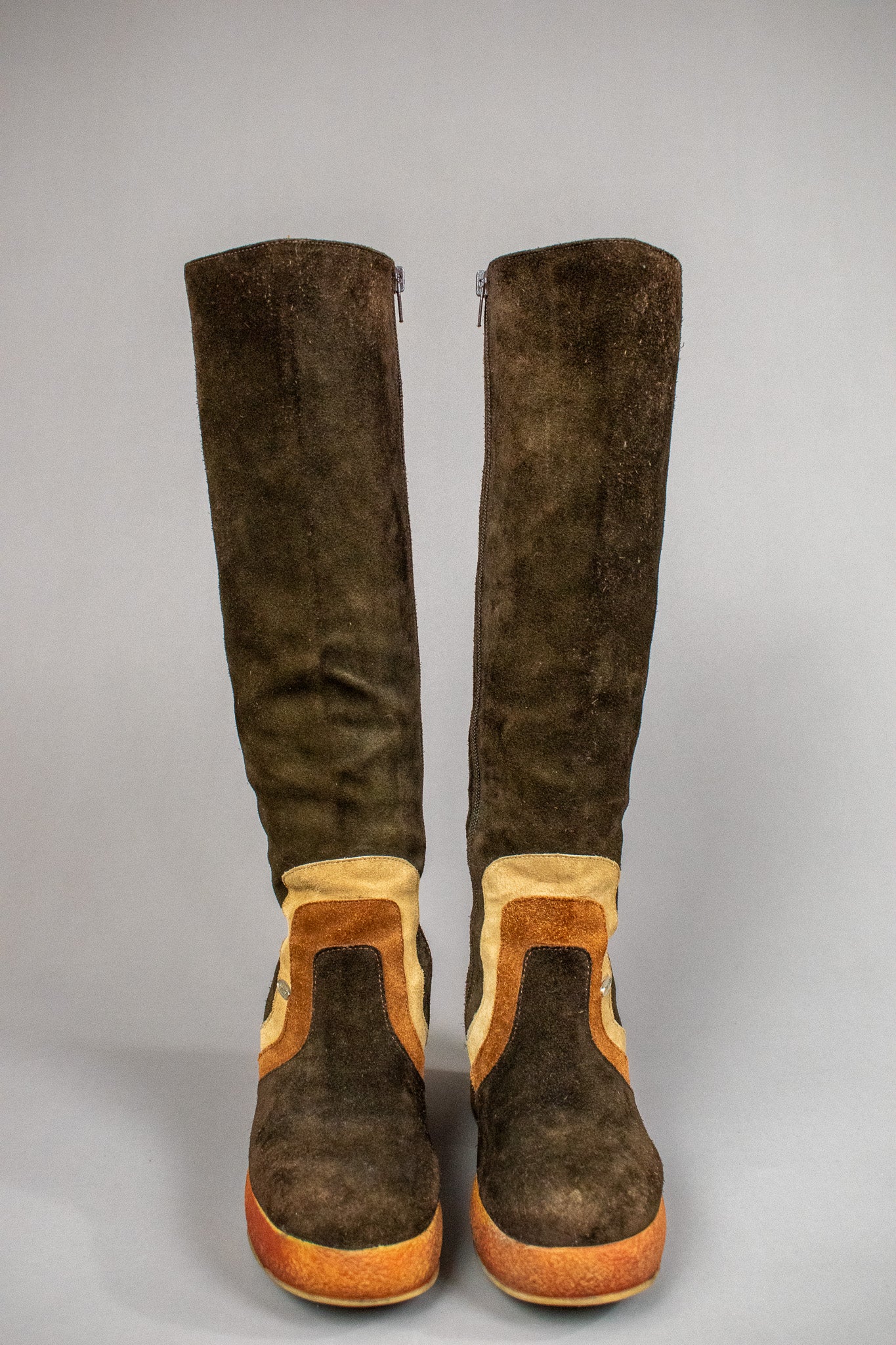 Vintage Iconic 1970s Suede Platform Boots