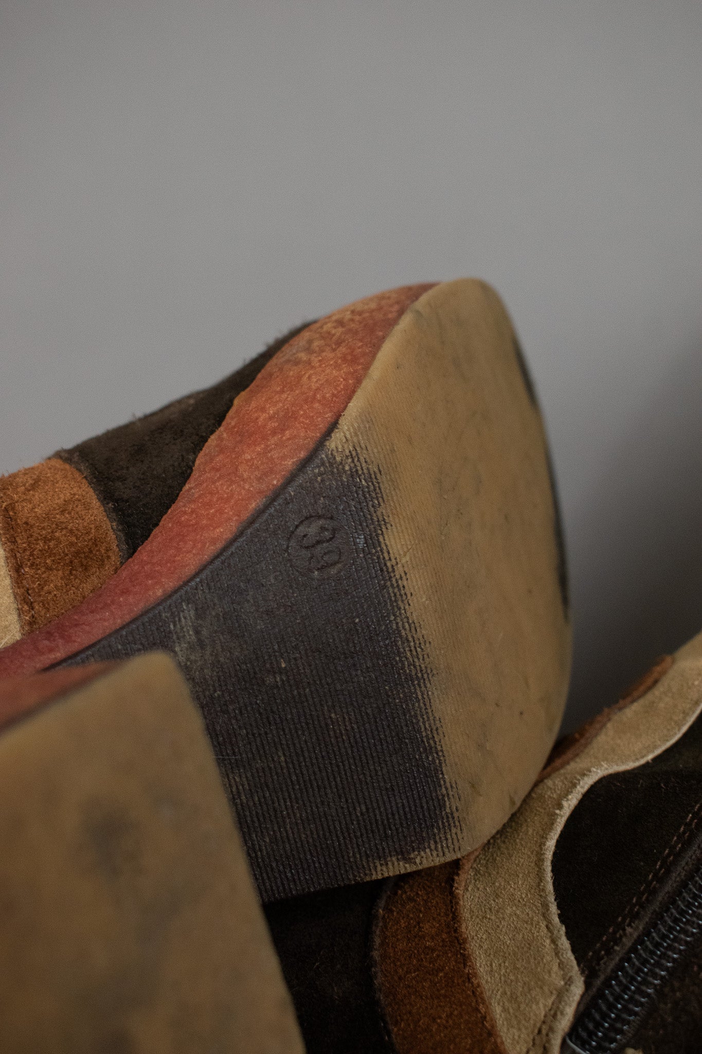 Vintage Iconic 1970s Suede Platform Boots