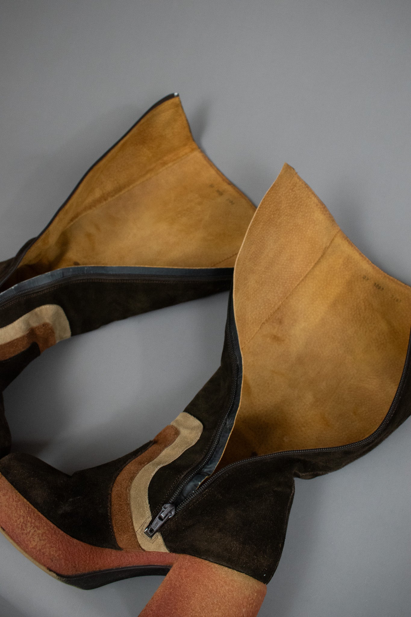 Vintage Iconic 1970s Suede Platform Boots