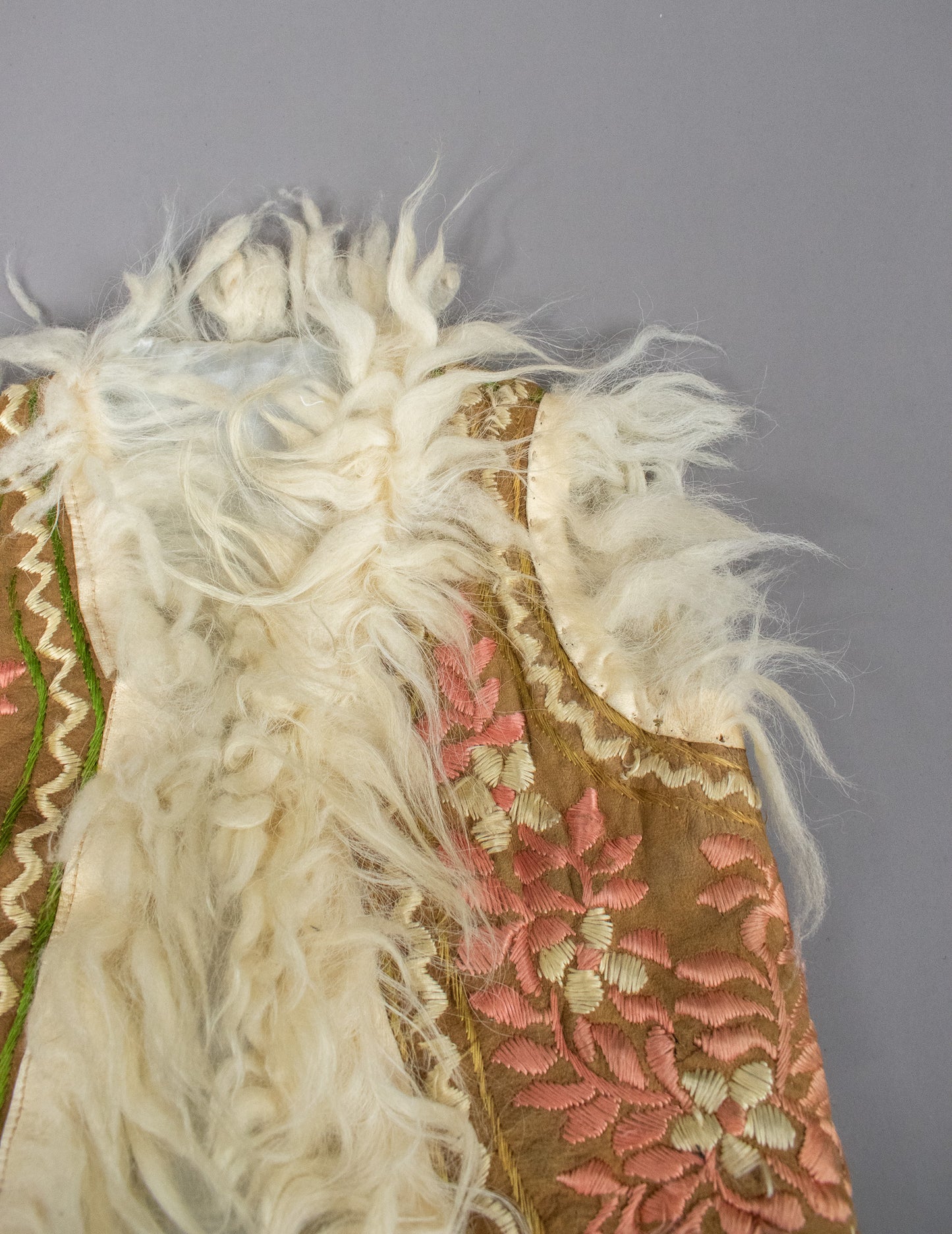Vintage Very Rare Childs 1960's Silk Embroidered Collectible Afghan Vest Waistcoat