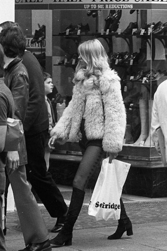 Iconic Vintage 1960's Mongolian Shaggy Lamb Fur Coat