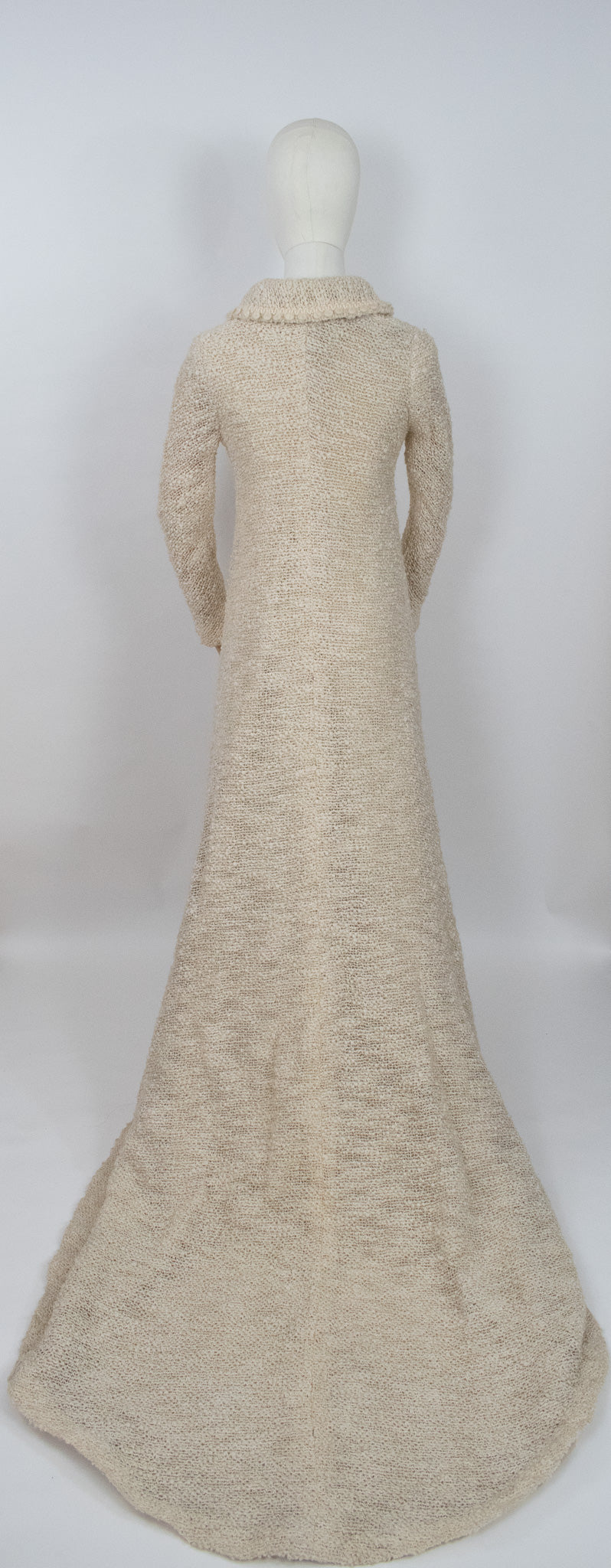 Vintage 1960s Cream Wool Wedding Dress with Provenance