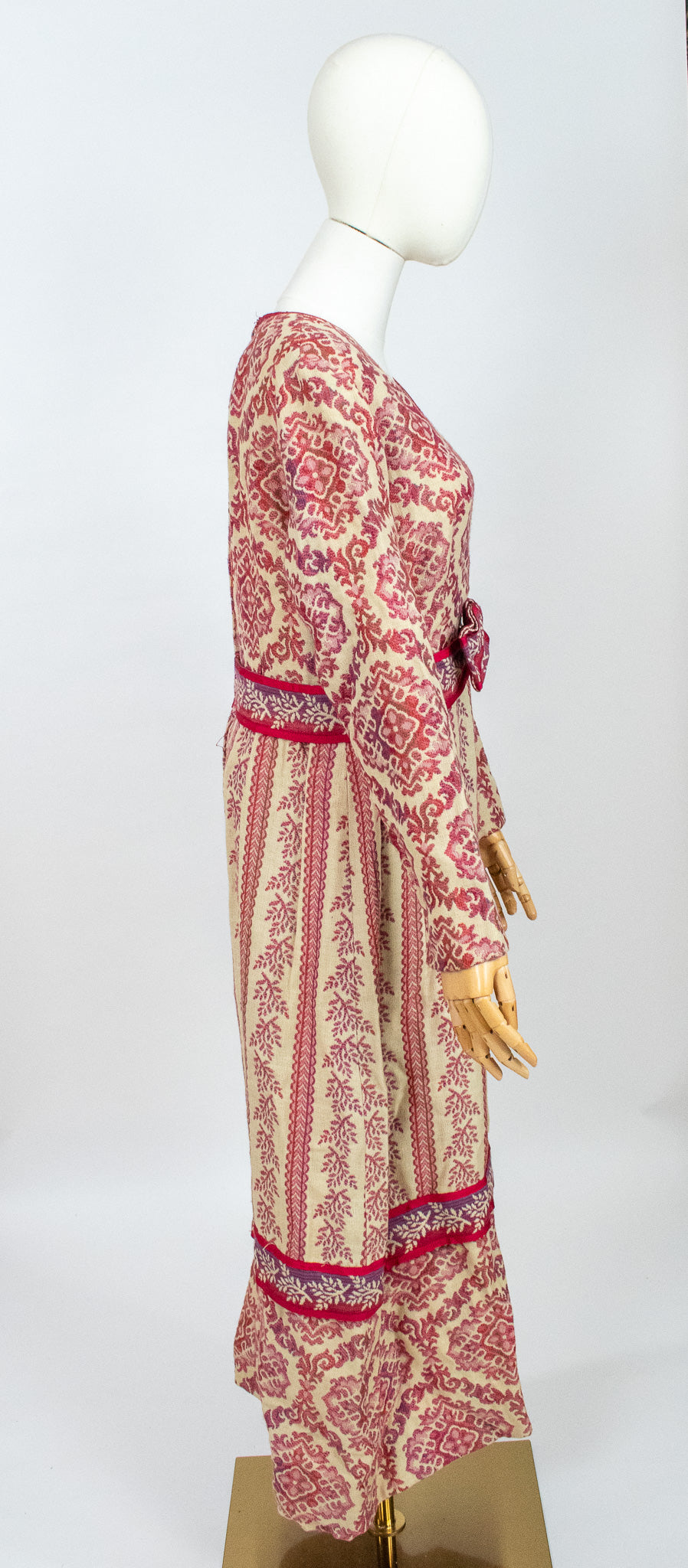 Vintage 1970's Boho Woollen Tapestry Dress by Jo Ellen Couture by Allen Davidson.