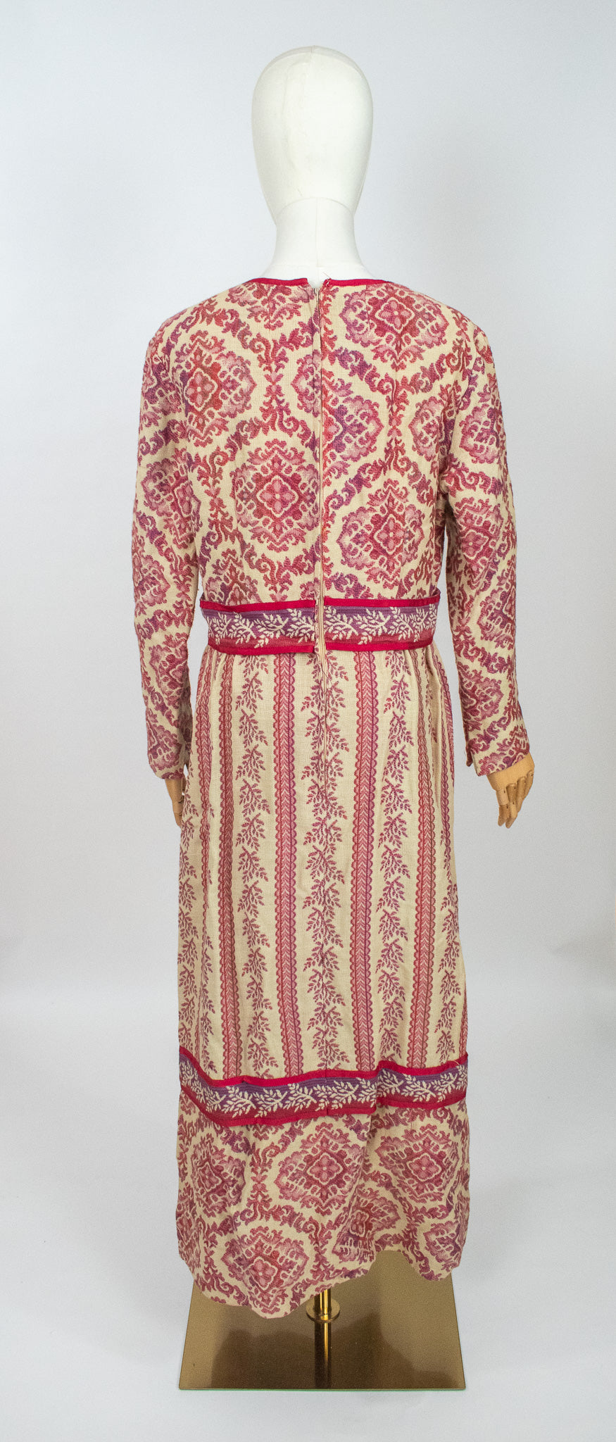 Vintage 1970's Boho Woollen Tapestry Dress by Jo Ellen Couture by Allen Davidson.