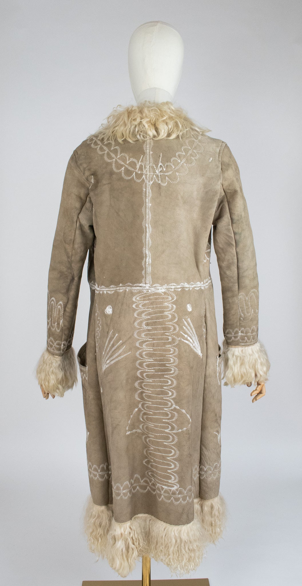 Vintage 1960's Silk Embroidered Afghan Coat