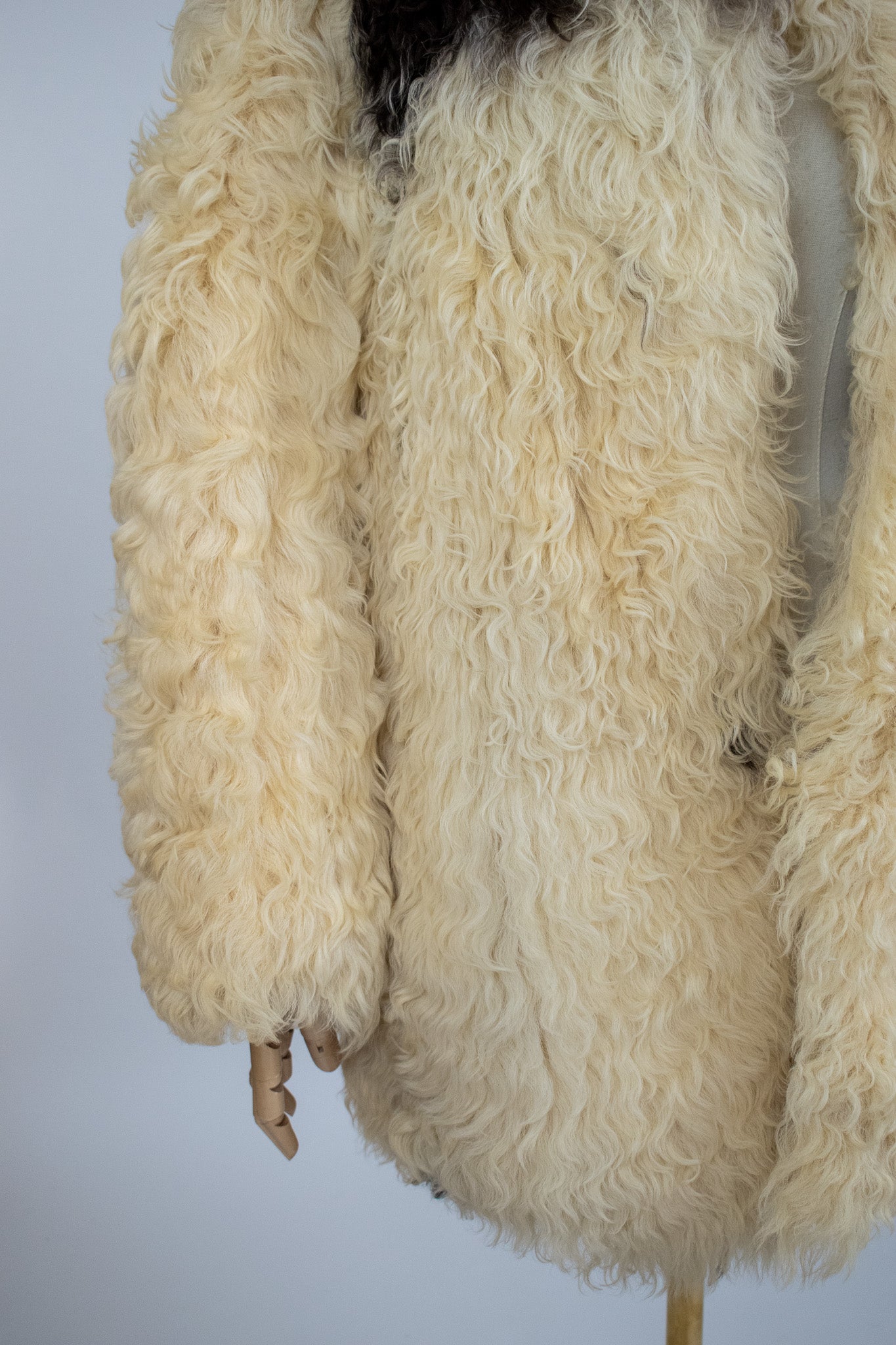 Iconic Vintage 1960's Mongolian Shaggy Lamb Fur Coat