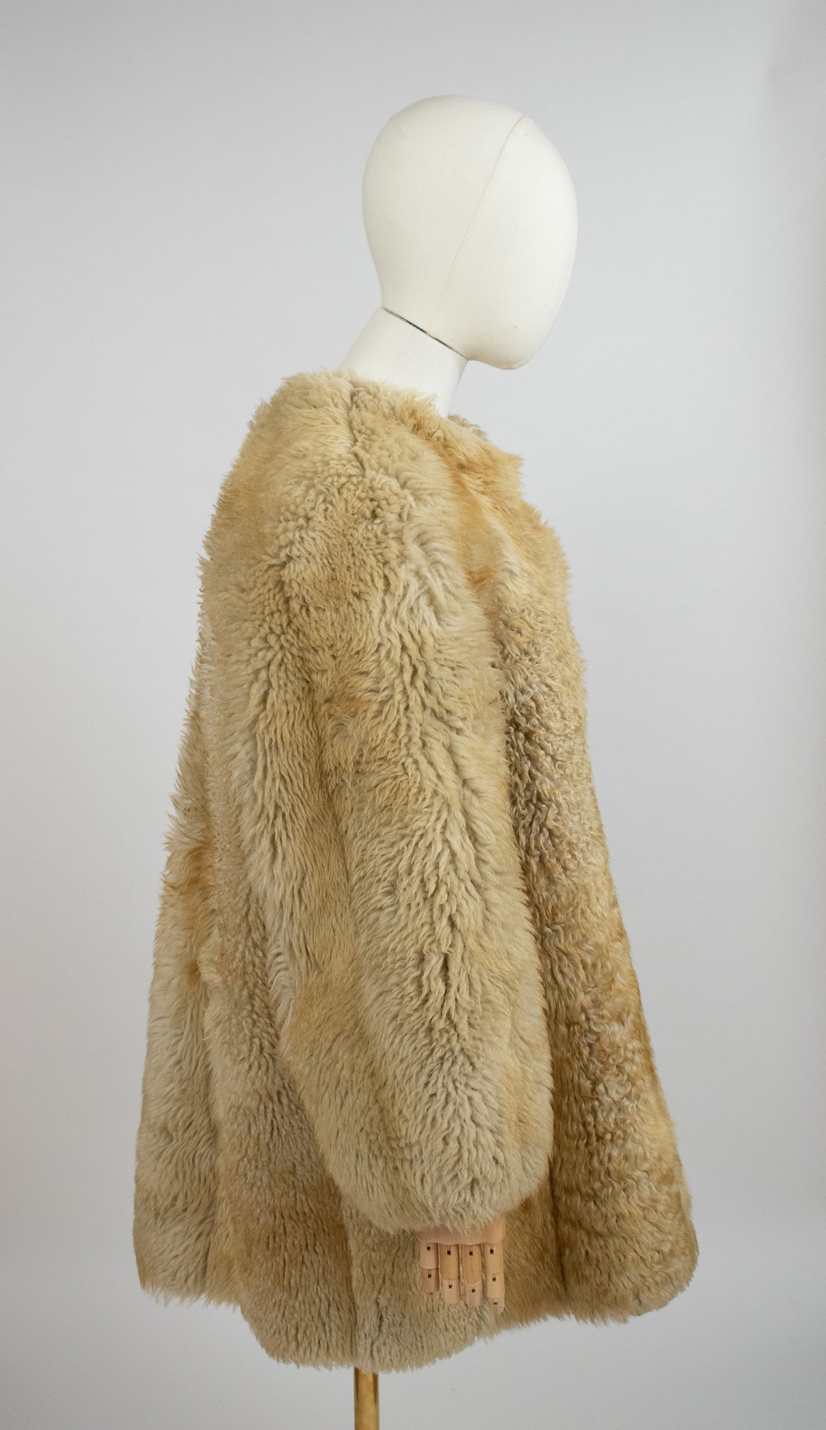Vintage 1950's Sheepskin Fleece Teddy Coat