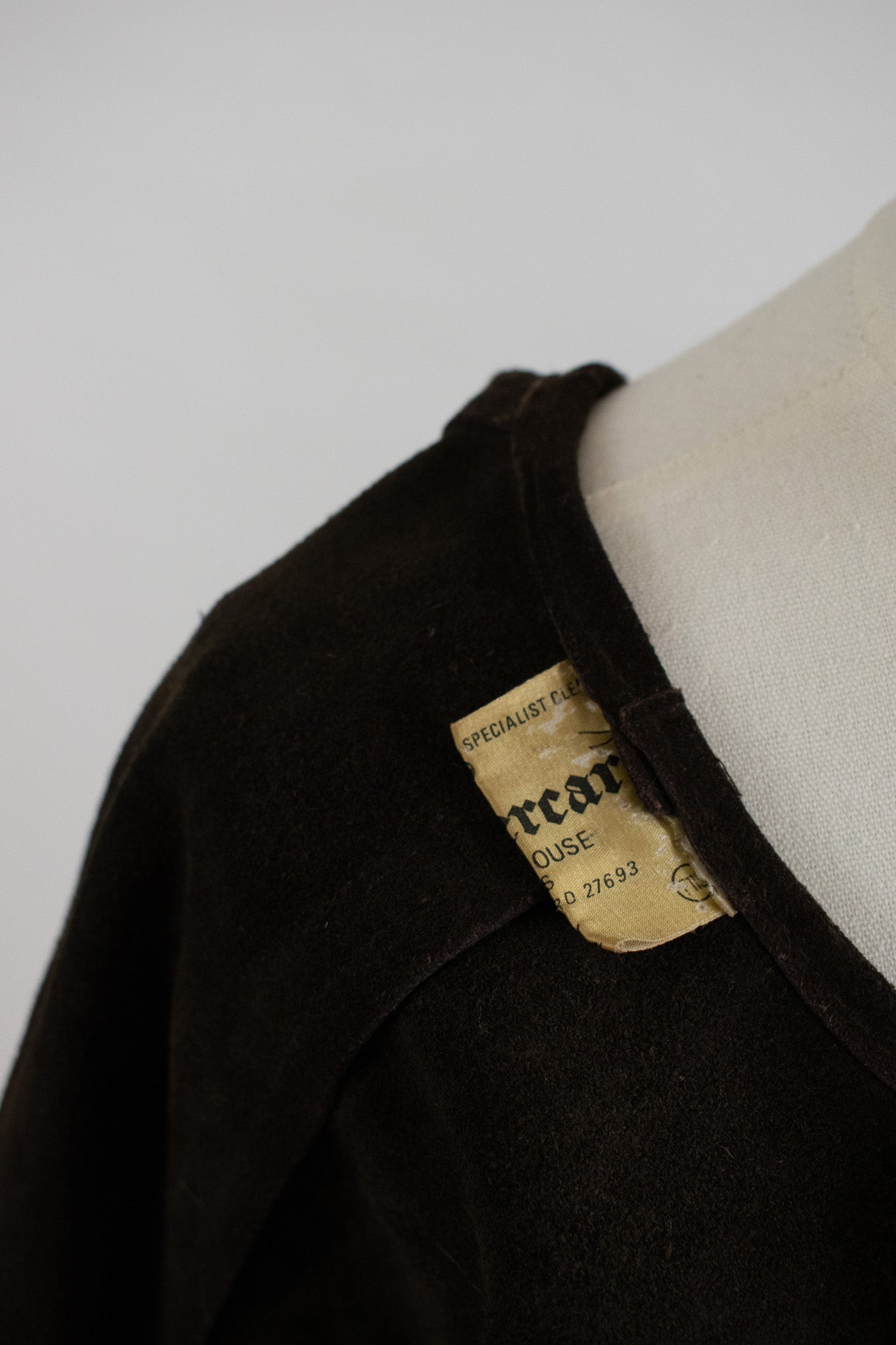 Vintage 1960s Dark Brown Suede Fringed Waistcoat Vest